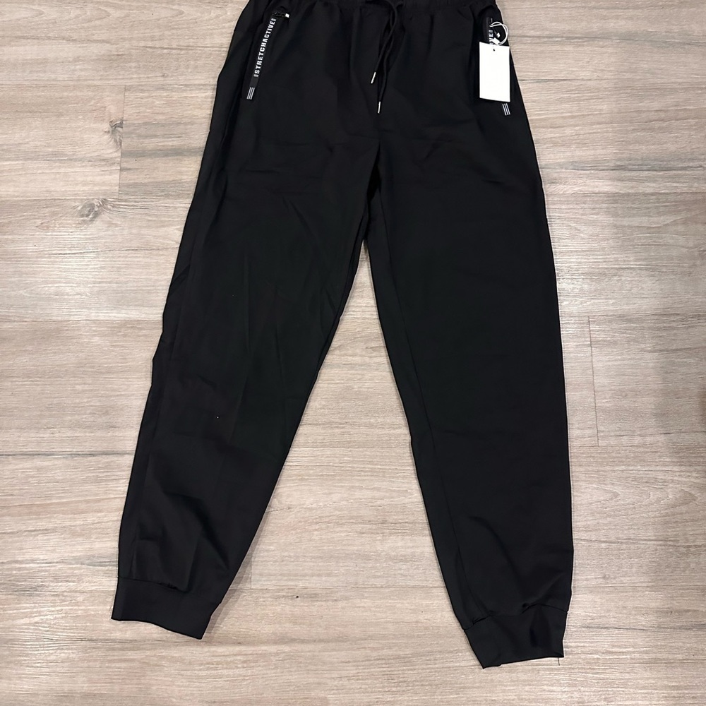 Women’s Black Drawstring Joggers - Picture 3 of 7